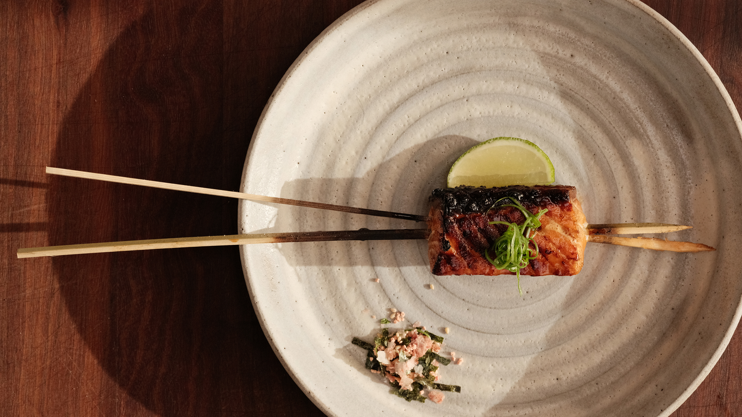 Grilled Chilean Salmon Yakitori