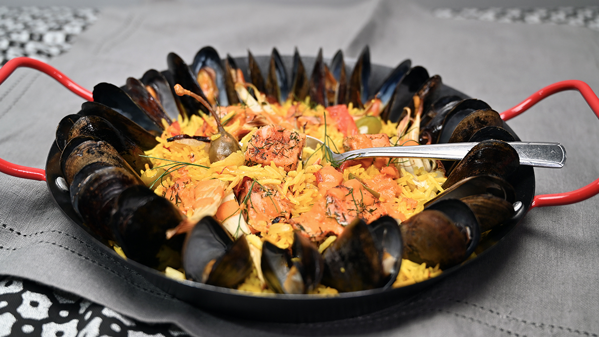 Platter of Salmon Paella