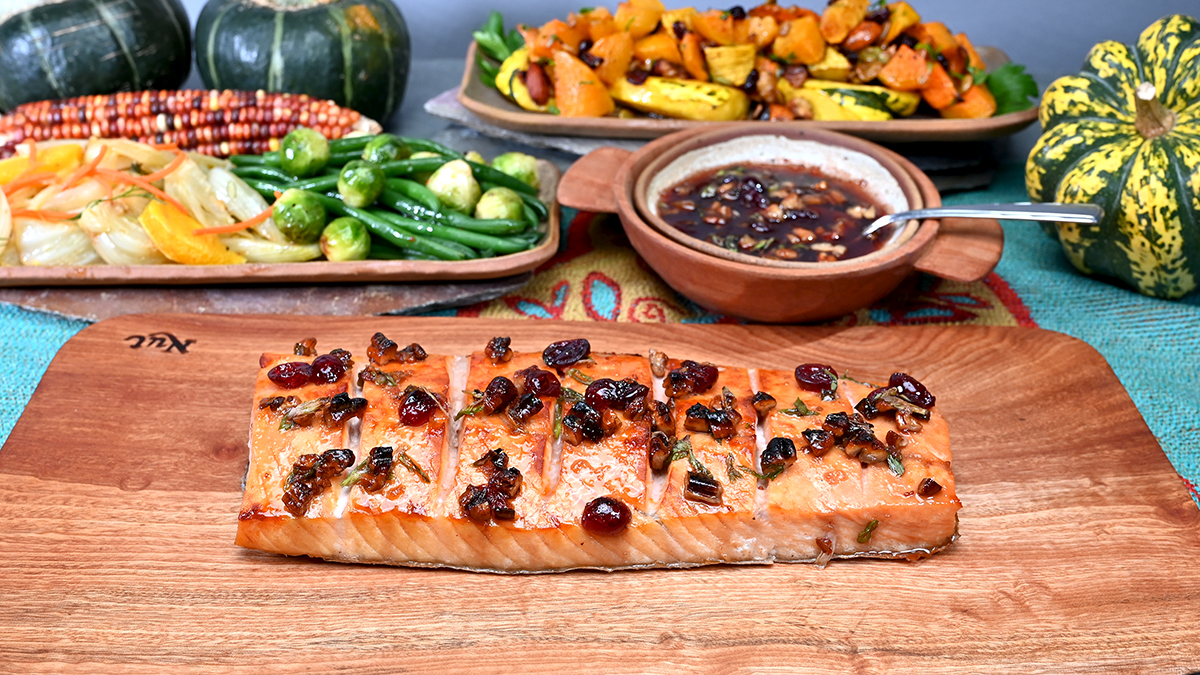 Chilean Salmon Cranberry Maple Glaze