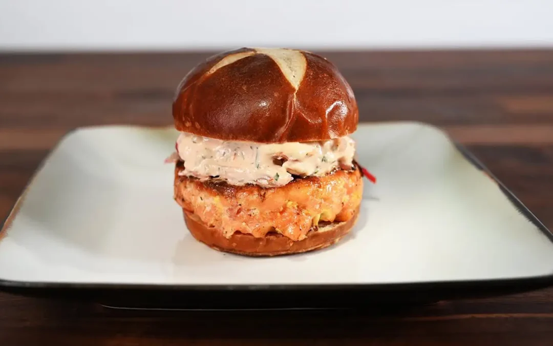 Fresh and Smoked Chilean Salmon Burger