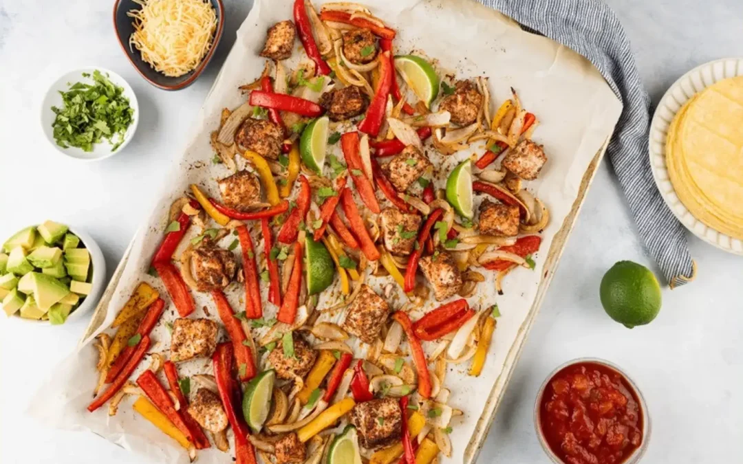 Sheet Pan Chilean Salmon Fajitas